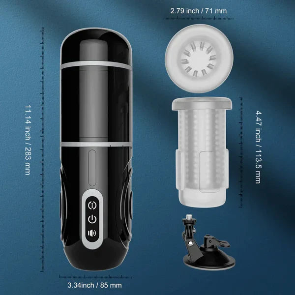 XR12: Hands Free Male Masturbator with 7 Thrusting Rotating & Low Noise