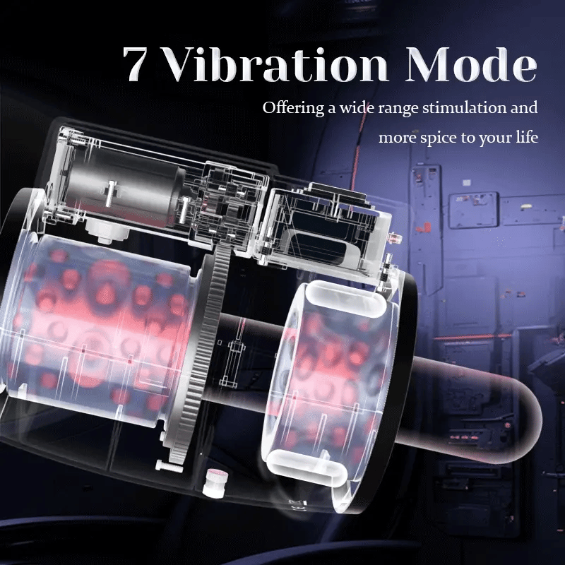 XR7: Dual Ended Male Masturbator Thrusting Rotating Vibrating Waterproof