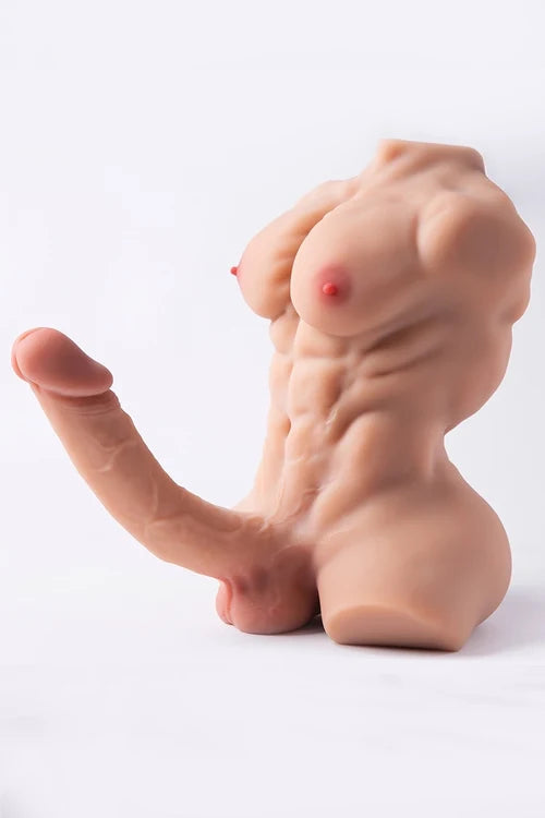 Kalel: Muscular Male Sex Torso 3.79kg (8.37lb) 8" Bendable Metal-Keel Dildo