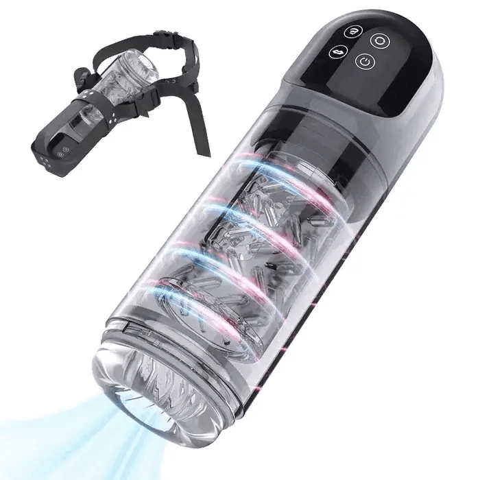 XR3 Plus: 2-in-1 Stroker & Penis Pump with 7 Suction Rotating Waterproof