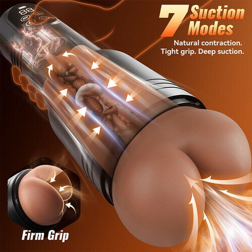 XS2 Pro: Ass Masturbator 7 Suction Vibration One-Key Pressure Boost & Release