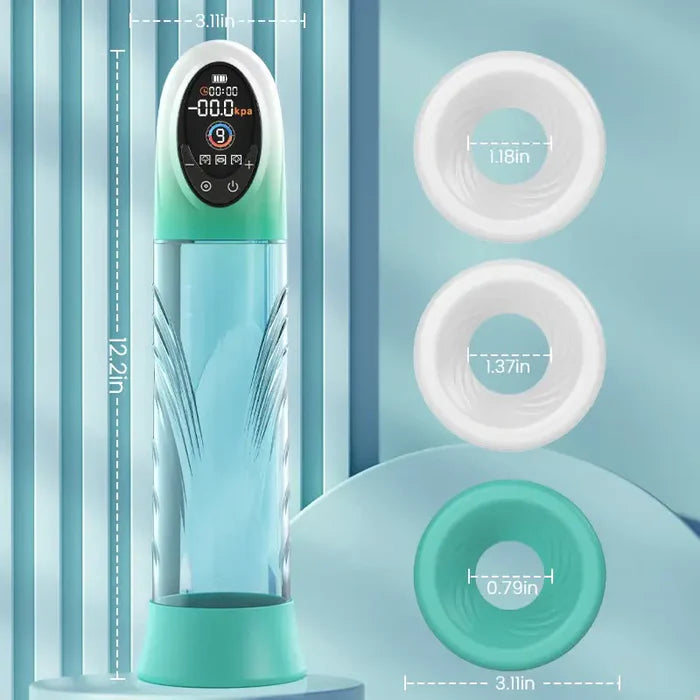 XP14: Automatic Penis Pump with Digital Display 4 Pressure 9 Suction Waterproof