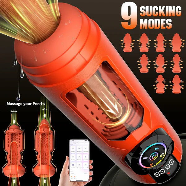 XT12: 5 in 1 Automatic Stroker Thrusting Sucking Vibrating Heating & App Control