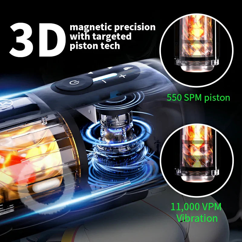 Leten Zero Gravity: Luxury 168-LED Light-Heating Auto Stroker with Vibration