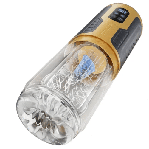XR15: 5-in-1 Auto Stroker Thrusting Rotating Vibrating Licking & One Click Burst