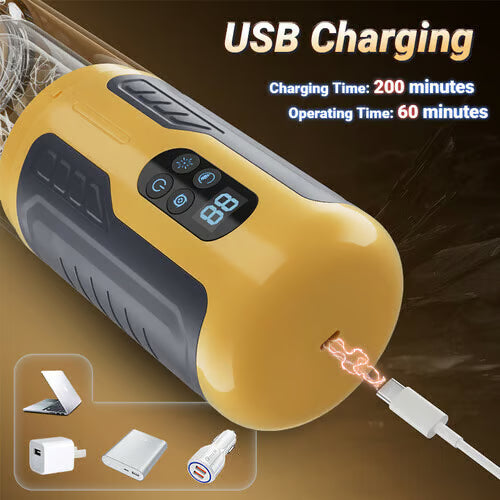 XR15: 5-in-1 Auto Stroker Thrusting Rotating Vibrating Licking & One Click Burst