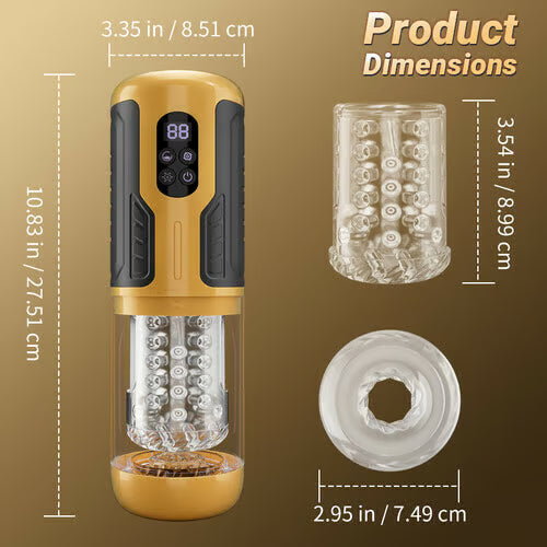 XR15: 5-in-1 Auto Stroker Thrusting Rotating Vibrating Licking & One Click Burst