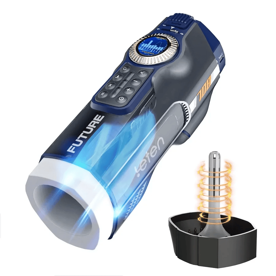 Leten 708 Future Pro: Luxury Auto Stroker with Airbag Massage & Drying Base