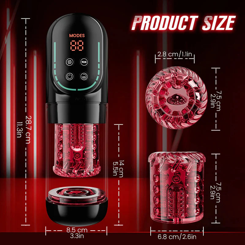 XR4: Pro App Blowjob Machine Sucking Thrusting Rotating Vibrating Waterproof