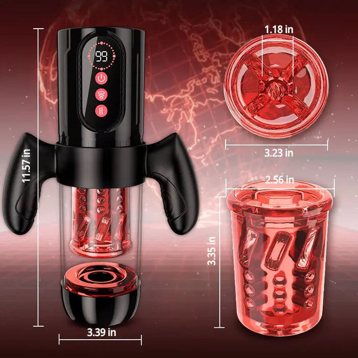 XS5: Blowjob Machine Sucking, Rotating & Thrusting with Detachable Handle