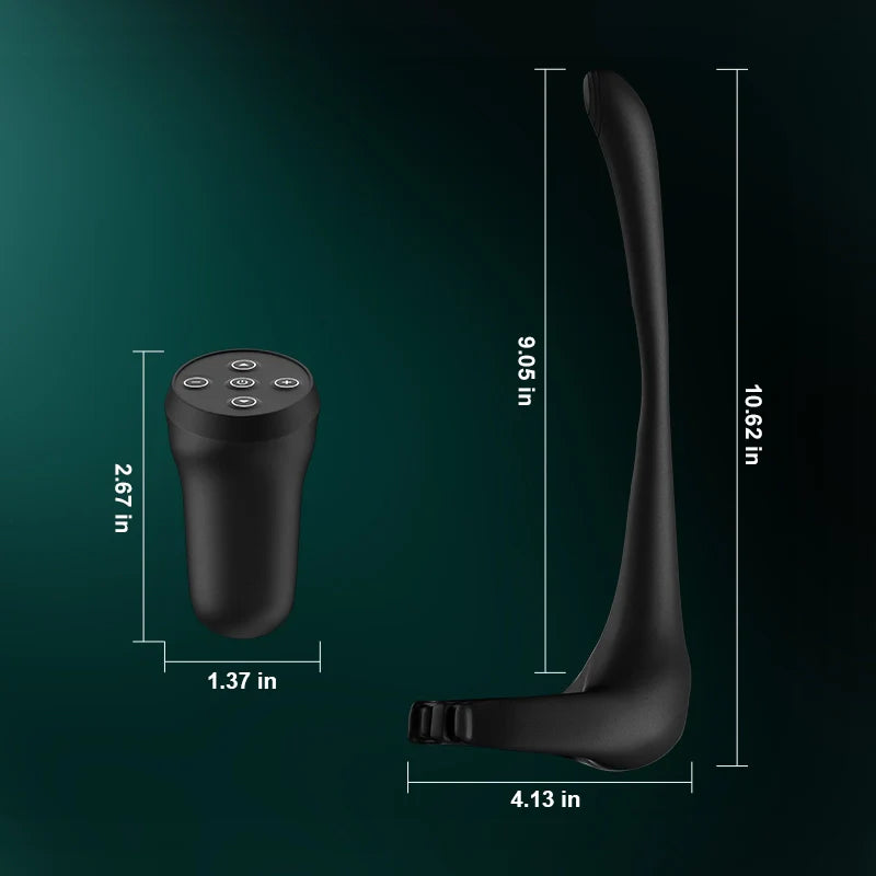 PR4: Remote Control Cock Ring 3-in-1 Prostate Massager with Adjustable Strap