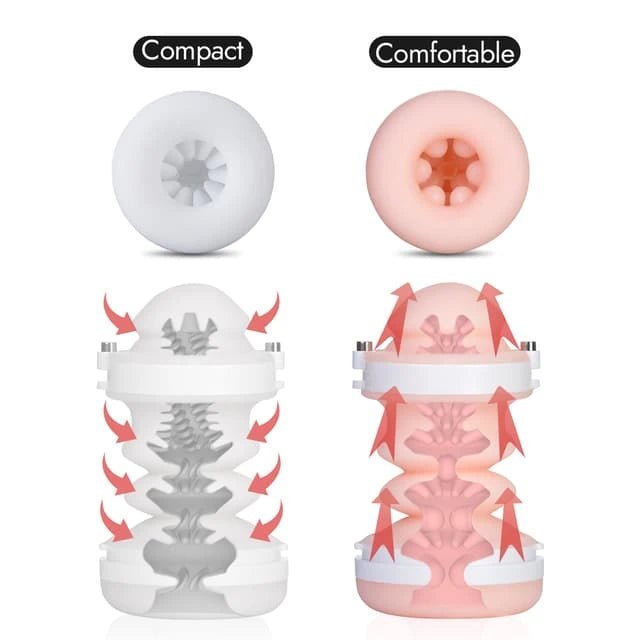 XT2 Pro: Hands-Free Telescopic Masturbator | Ultra-Gentle Stamina Trainer with Leather Harness