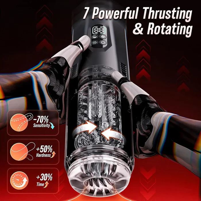 XR19: Hands-Free Masturbator Thrusting, Rotating & Dual-Vibration