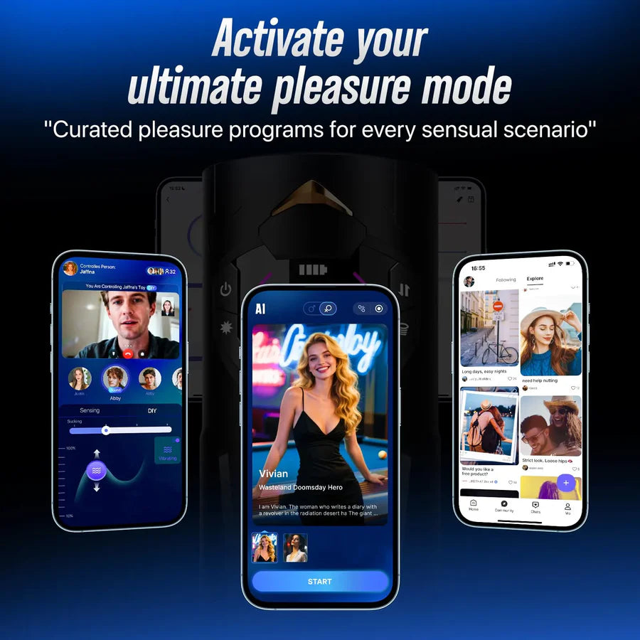 XT4: Hands-Free Masturbator Squeeze-Sucking Thrusting Vibrating
