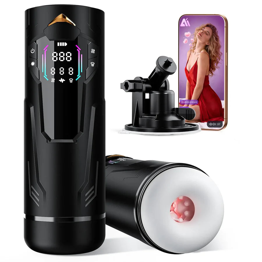 XT4: Hands-Free Masturbator Squeeze-Sucking Thrusting Vibrating