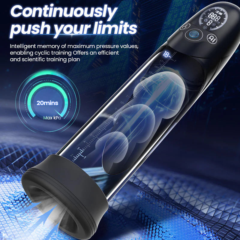 Bathfun Pro: Smart Hydro Penis Pump with AI Control & Digital Display
