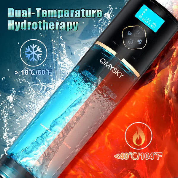 XP6: 2 in 1 Hydro Penis Pump with 6 Vacuum Suction & Hydrotherapy Massage