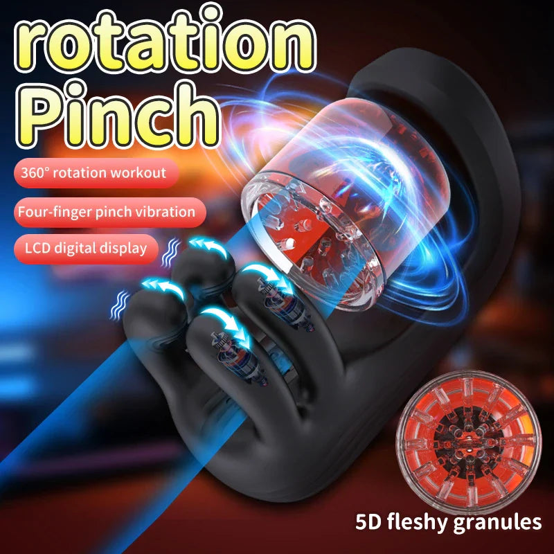 XG10 Male Vibrator Rotating Biting Glans Trainer