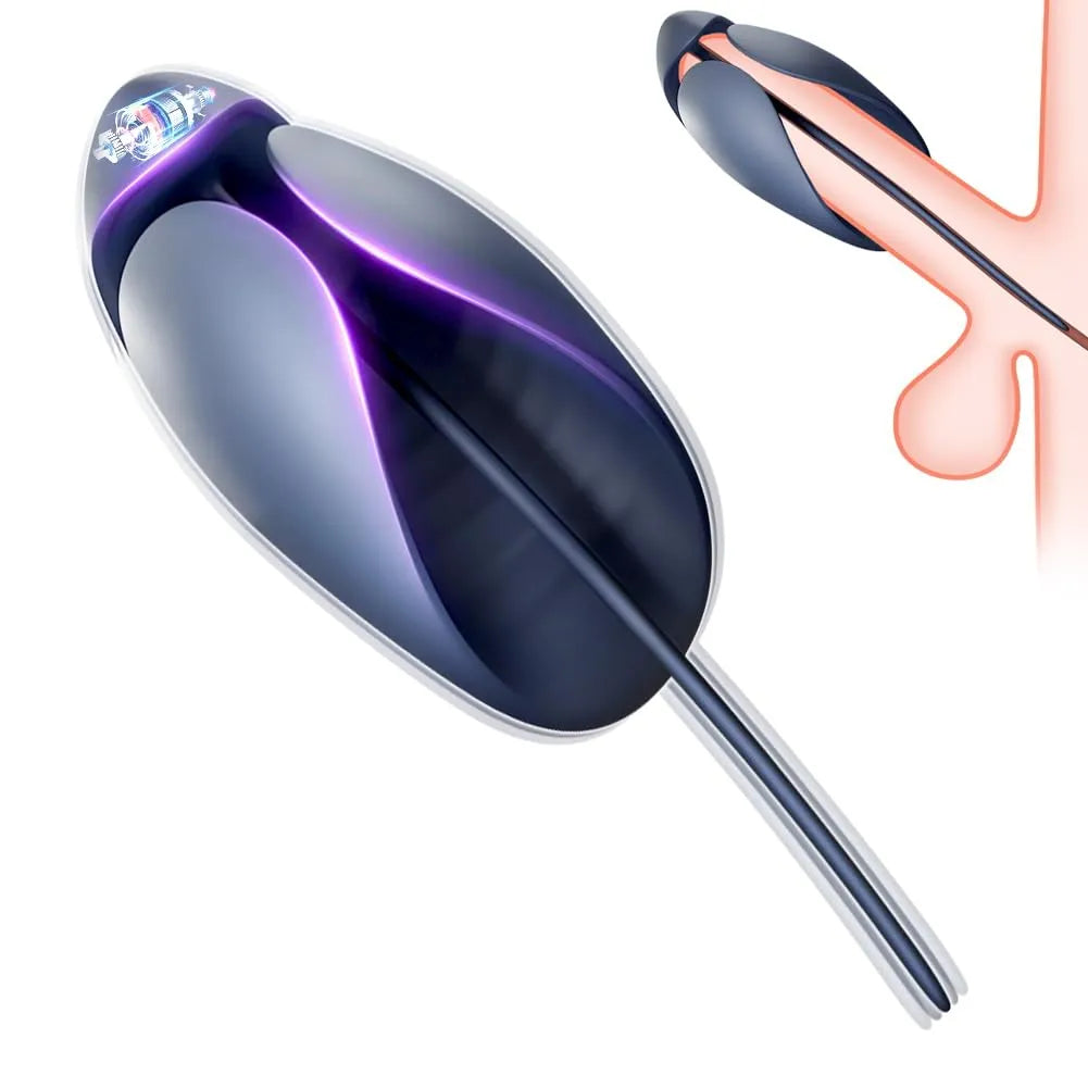 XG6: Male Vibrator 3-in-1 Triple Stimulation with Urethral Sounding Plug