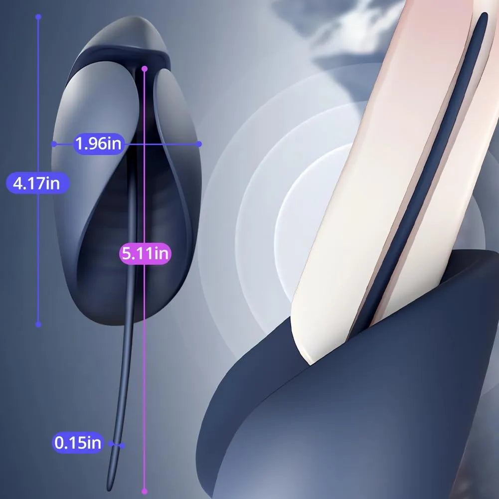 XG6: Male Vibrator 3-in-1 Triple Stimulation with Urethral Sounding Plug