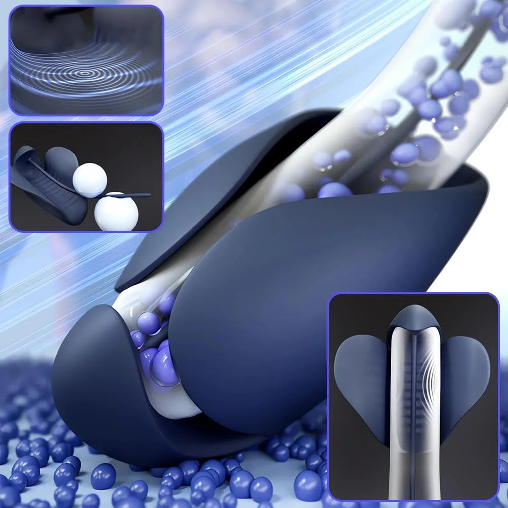 XG6: Male Vibrator 3-in-1 Triple Stimulation with Urethral Sounding Plug