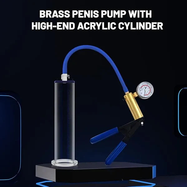 LuxaMax: Premium Penis Pump with Scissor-Grip & Brass Body