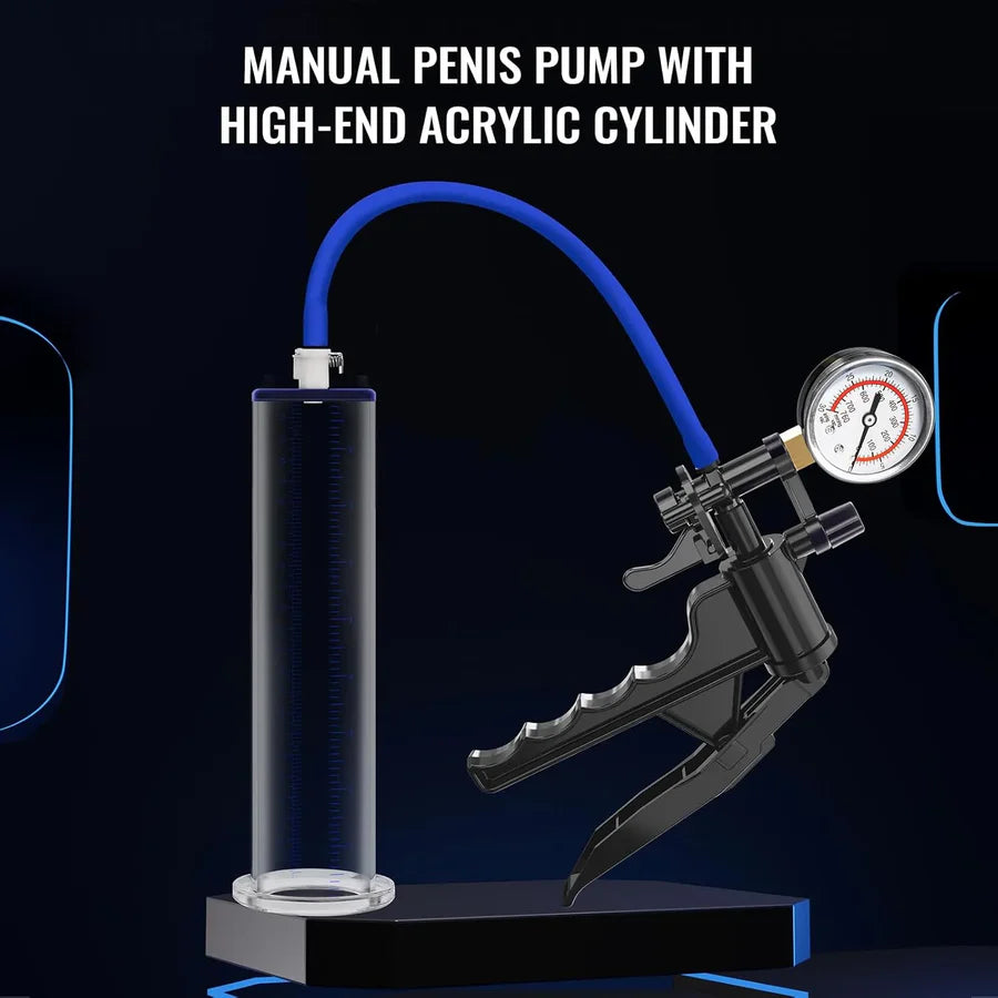 OptiMax: Premium Penis Pump with Pistol Grip & Gauge