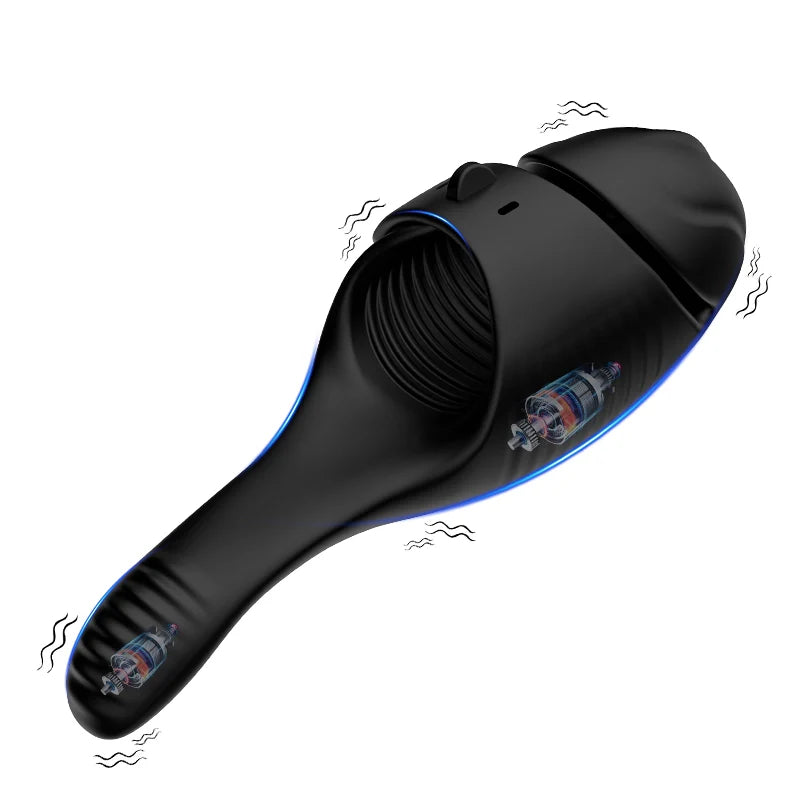 XG2: Penis Vibrator Dual-Motor Glans Trainer with Stimulating Tail