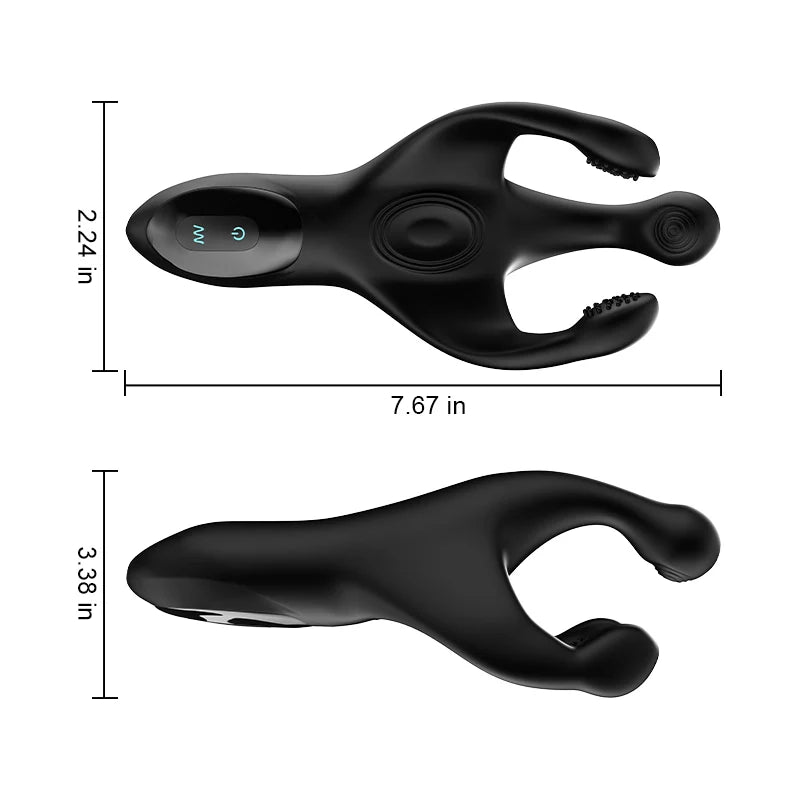 XG9 Penis Vibrator: 3-Claw Patting & Vibrating Glans Trainer
