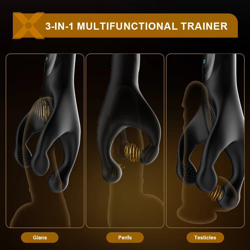 XG9: Penis Vibrator 3-Claw Patting & Vibrating Glans Trainer