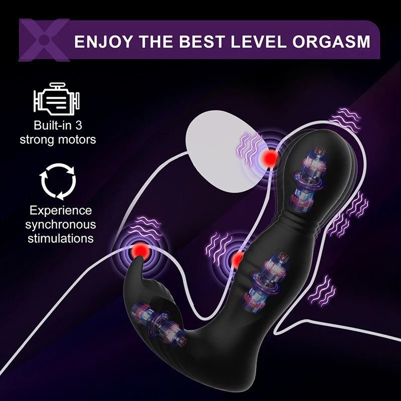 PM8: Prostate Massager Rotating Vibrating Licking App & Remote Control