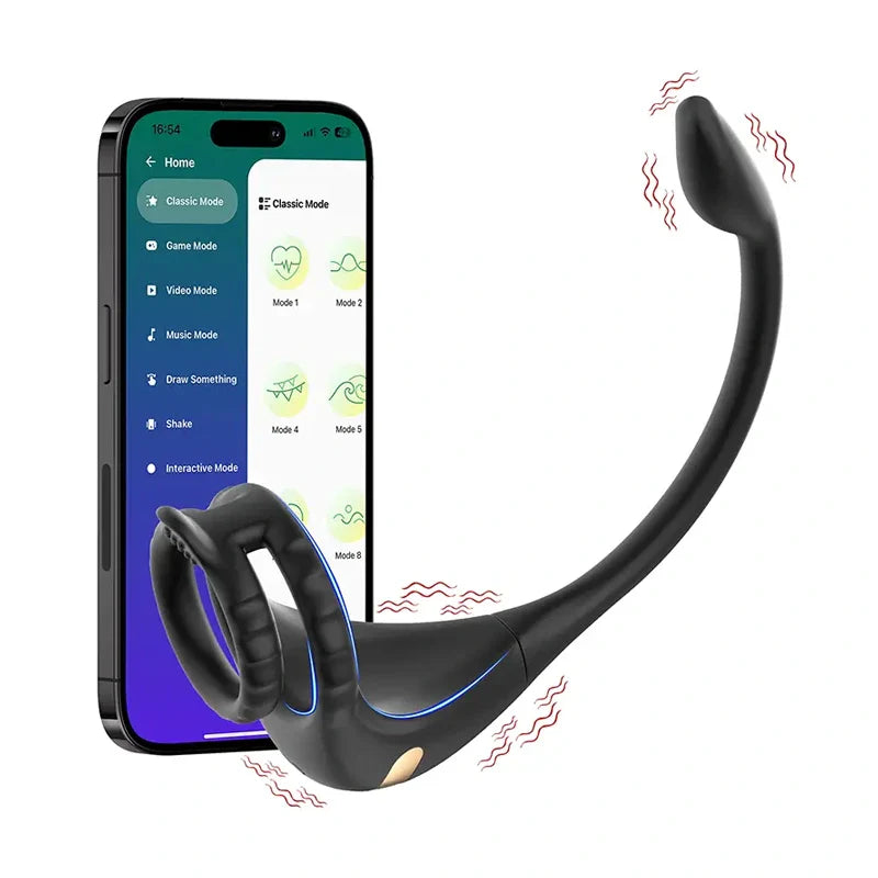 PM2: Prostate Massager 3-in-1 Dual-Motor Ring with App/Remote Control