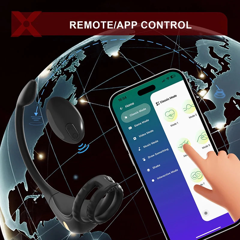 PM2: Prostate Massager 3-in-1 Dual-Motor Ring with App/Remote Control