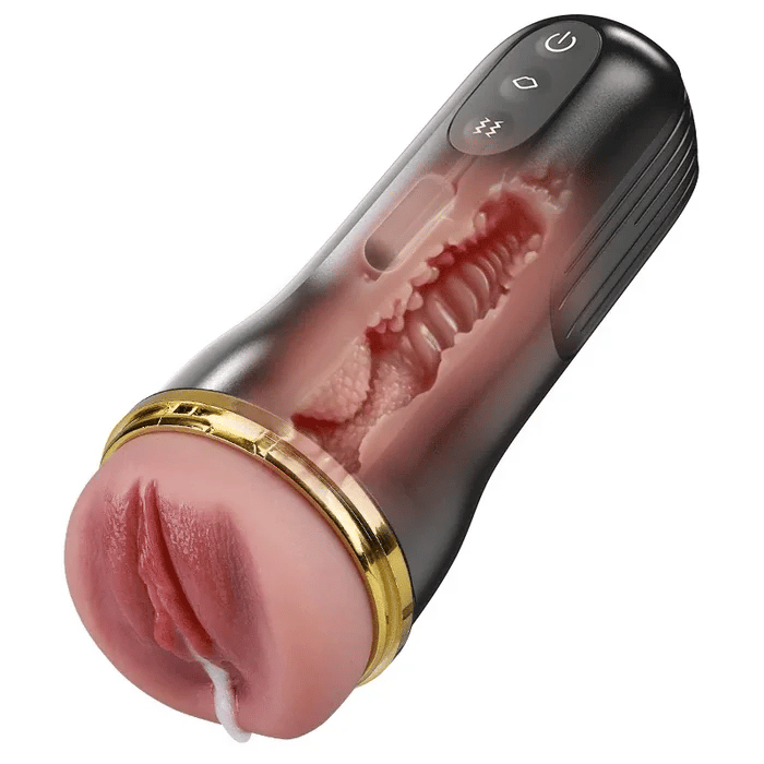 XV6: Realistic Masturbator 5-Level Deep Suction & 10-Pattern Vibrating Stroker
