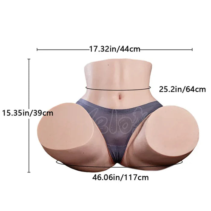 Tessa: Liquid Silicone Ass 17kg (37.4lb) Ultra-Realistic Texture & Dual Channel