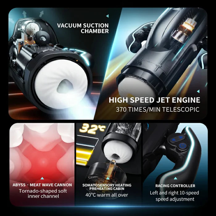 Leten Bermuda Storm: Vacuum Sucking & Thrusting Stroker with Real Heat