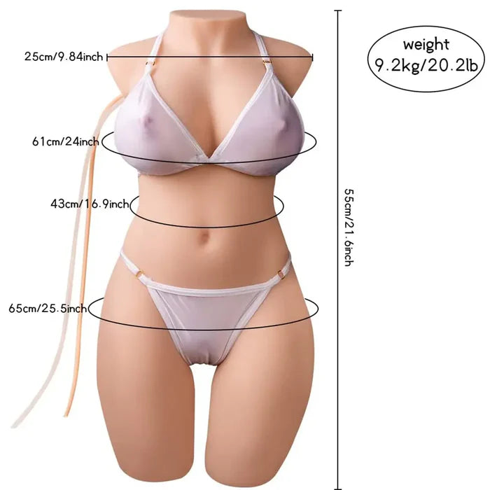 Alethea: Automatic TPE Torso 9.2kg (20.3lb) Suction & Vibration Remotable