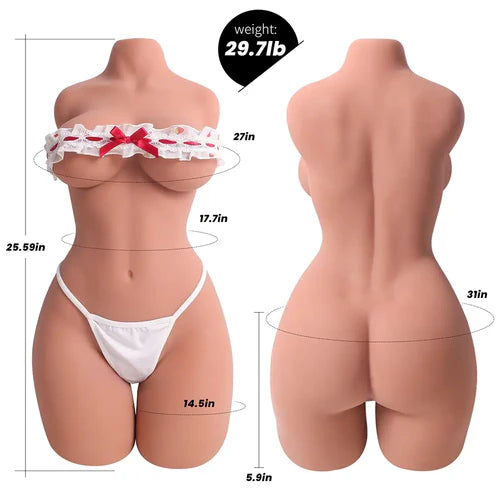 Piper: TPE Torso Sex Doll 13.5kg (29.7lb) Tan Skin & Sexy Buttocks