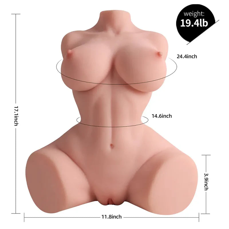 Daisy TPE Sex Torso: 8.75kg (19.29lb) Realistic 1:1 Half-Body with Gel Breasts