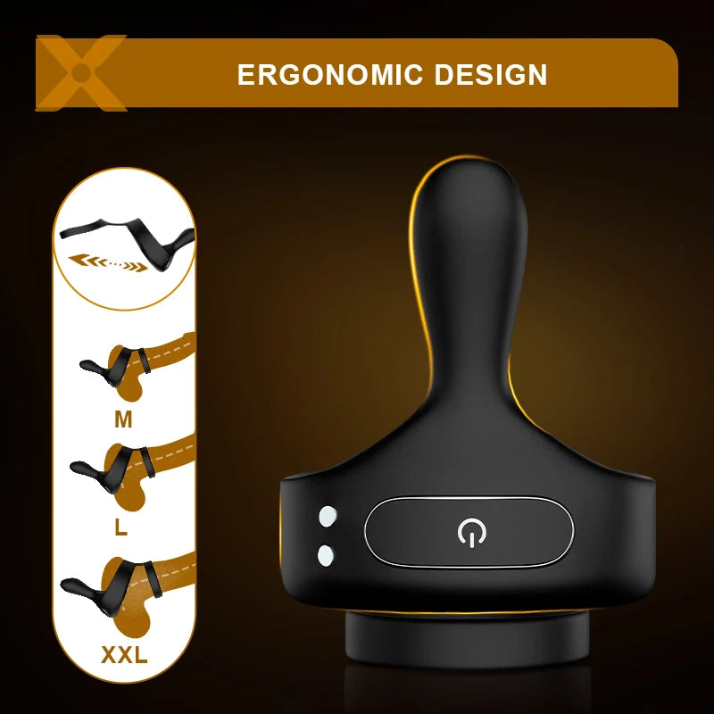PR6: Remote Cock Ring 3-in-1 Parallel Ring with Finger-Shaped Taint Stimulator