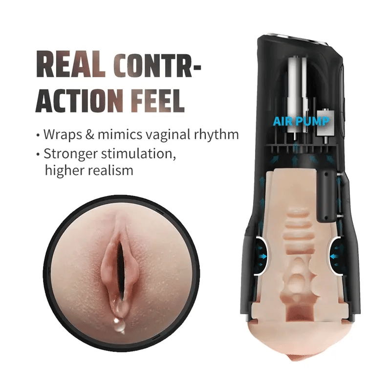 Airturn 4: Masturbator with Gen 2 Contraction Tech Clamping Sucking Vibrating