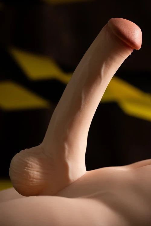 Andy: Anime Male Silicone Sex Torso 17.3kg (38.14lb) Resin Head & Curved Dildo