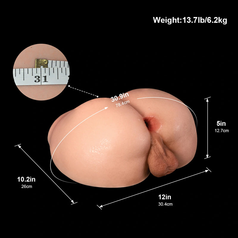 PUX27: Gay Masturbator 6.2kg (13.7 lb) Silicone Butt with Testicles