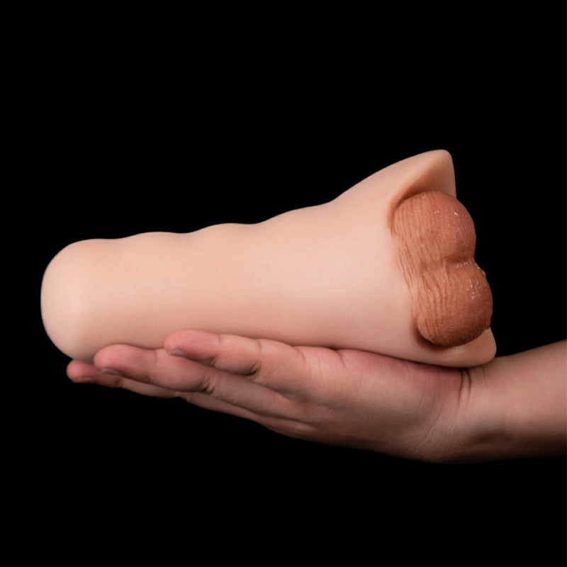 PUX26: Silicone Gay Anal Pocket Stroker 1kg (2.2 lb) with Realistic Testicles