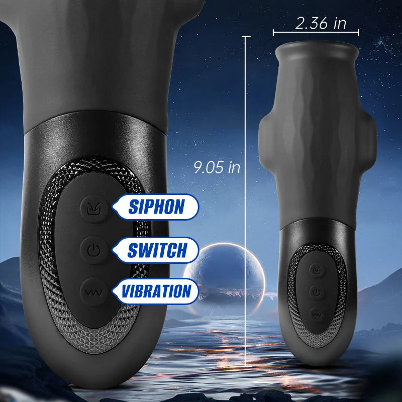 XS3: Portable Male Masturbator 9 Vibration 5 Suction for Small Penis