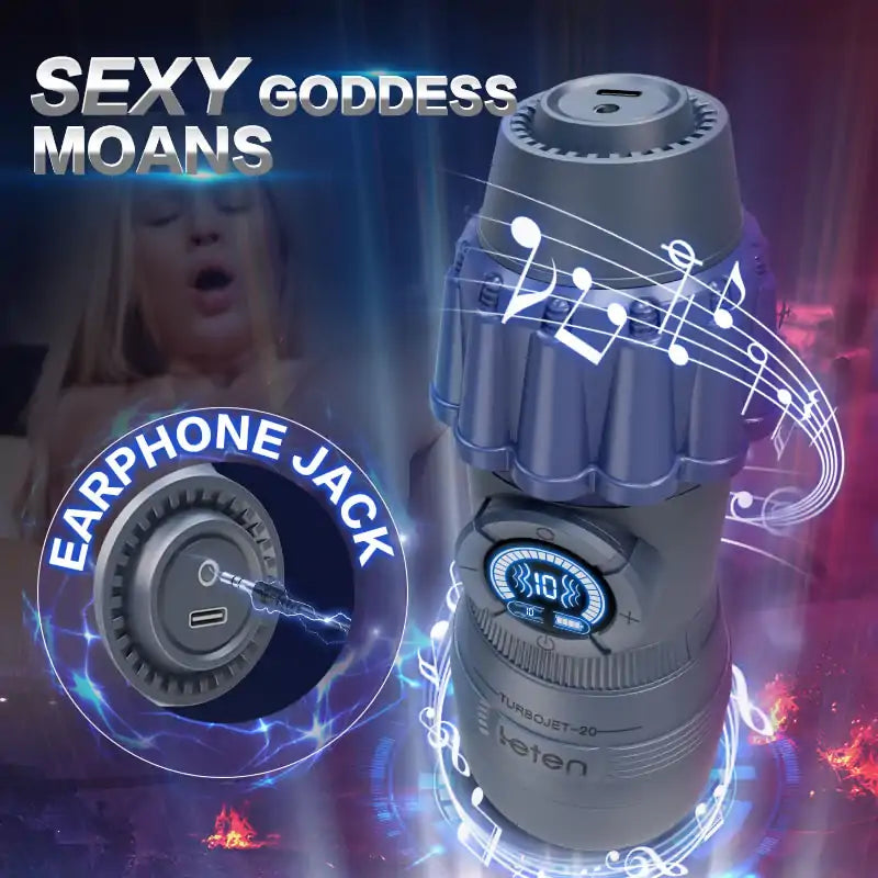 Leten TurboJet: Male Masturbator 10 Sucking Vibrating Portable Size