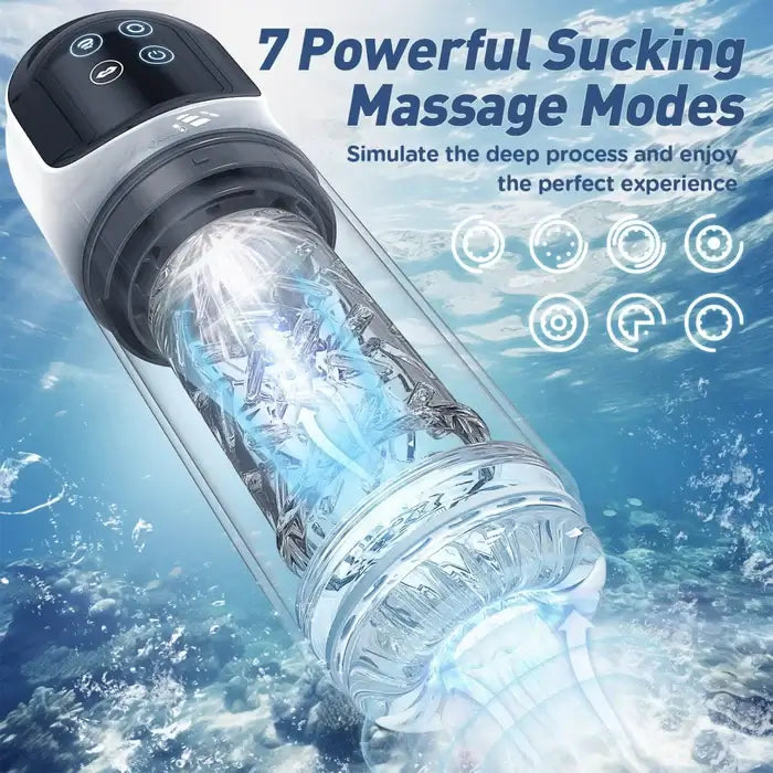 XR3 Plus: 2-in-1 Stroker & Penis Pump with 7 Suction Rotating Waterproof
