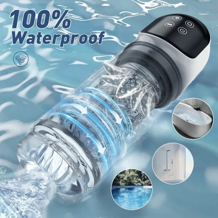 XR3 Plus: 2-in-1 Stroker & Penis Pump with 7 Suction Rotating Waterproof