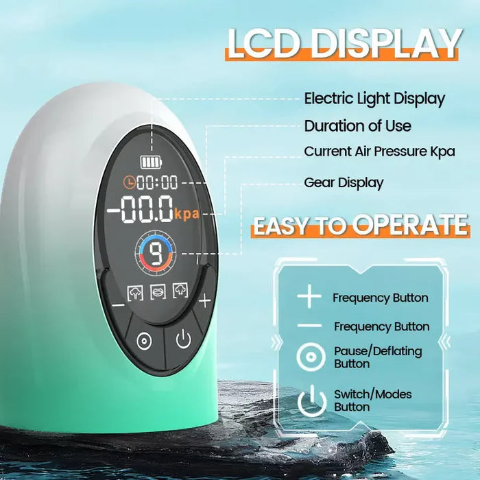 XP14: Automatic Penis Pump with Digital Display 4 Pressure 9 Suction Waterproof