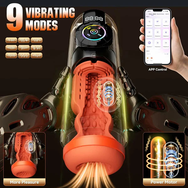 XT12: 5 in 1 Automatic Stroker Thrusting Sucking Vibrating Heating & App Control